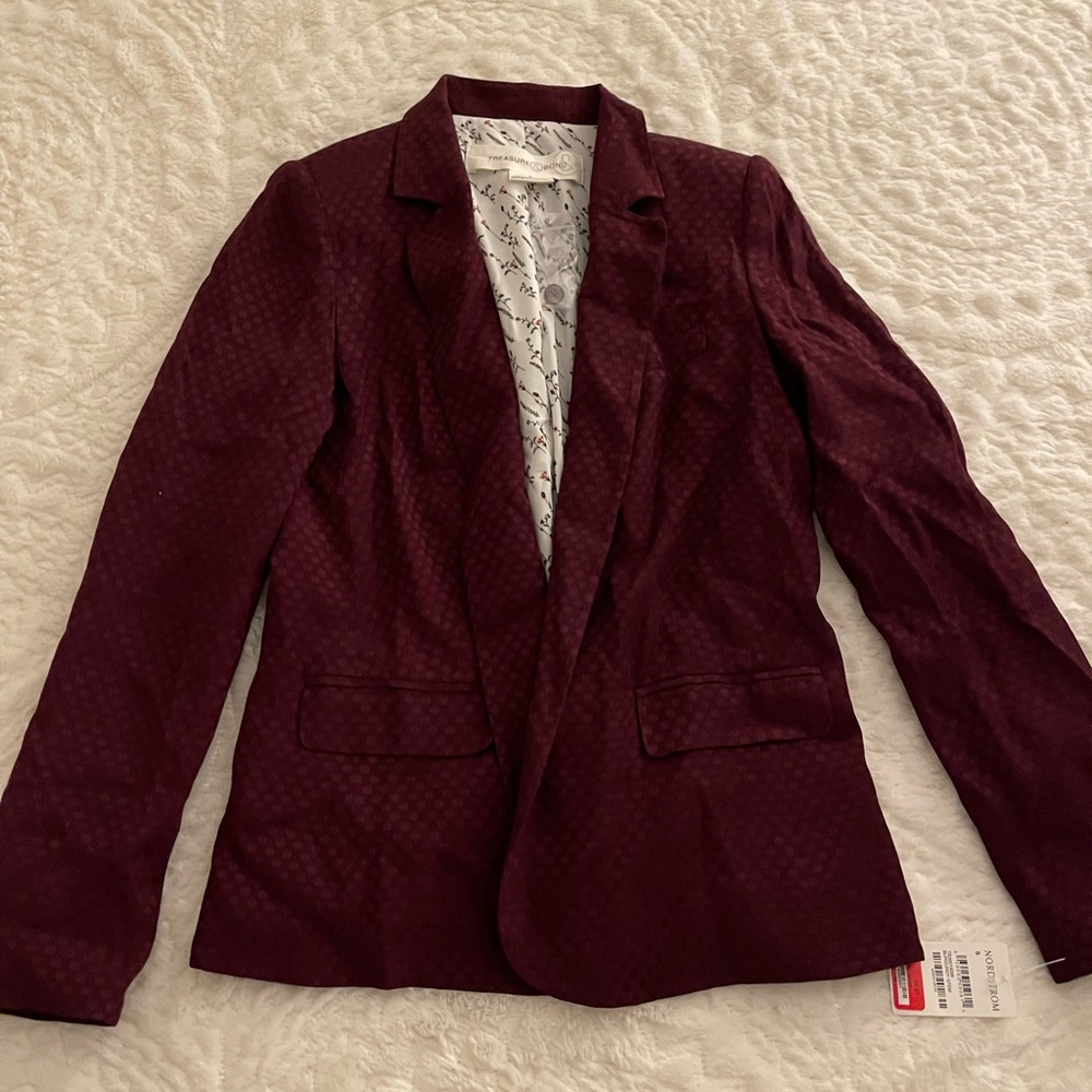 Treasure & bond maroon blazer S *brand new*